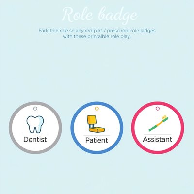 Szablony identyfikatorów ról: Dentysta, Pacjent, Asystent