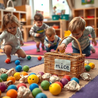 Scena zabawy: Łapanie myszy