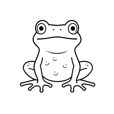 Szablon do wycinania: sylwetka żabki