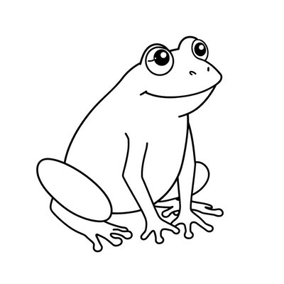 Szablon do wycinania: sylwetka żabki