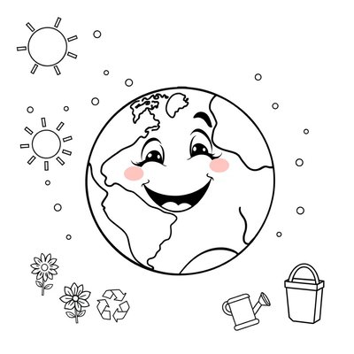 Kolorowanka 'Uśmiechnięta Ziemia'