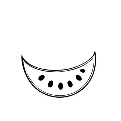 Szablon plastra arbuza do wydruku (czarno-biały)