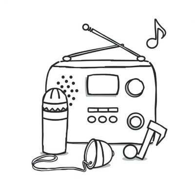 Kolorowanka: radio i mikrofon