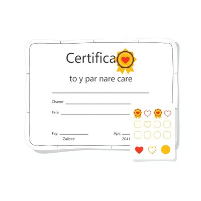 Szablon: Dyplom i arkusz naklejek 'Mały Ratownik'