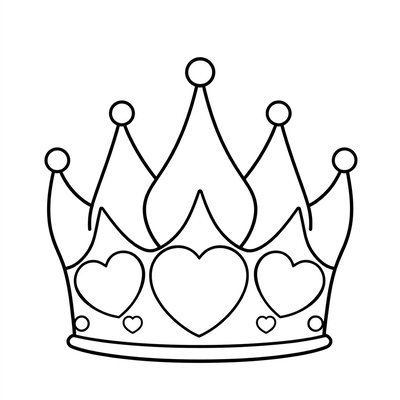 Wzór korony do kolorowania