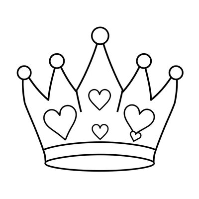 Wzór korony do kolorowania