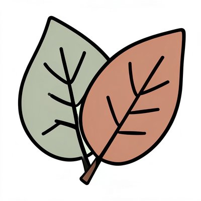 Odbitka liścia — kolorowanka / wzór