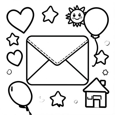 Koperta do ozdabiania — kolorowanka