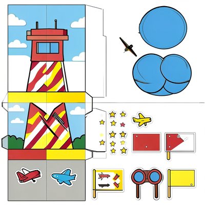 Stacja 4 — Wieża kontroli (szablon i rekwizyty)