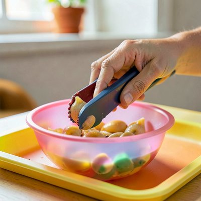 Ćwiczenie chwytu: szczypce i przenoszenie