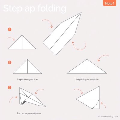 Szablon składania papierowego samolotu