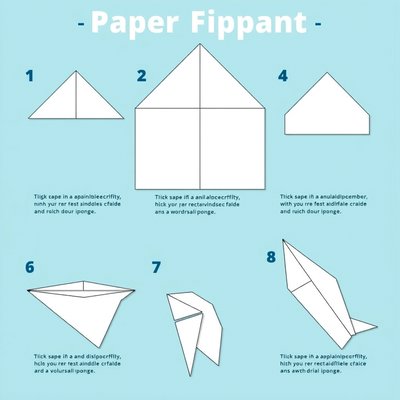 Szablon składania papierowego samolotu