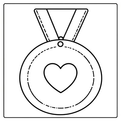 Medal pomagiera — szablon do kolorowania