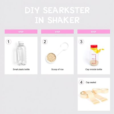 Szablon i instrukcja: prosty shaker (butelka z ryżem)