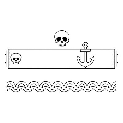 Szablon opaski pirackiej do druku