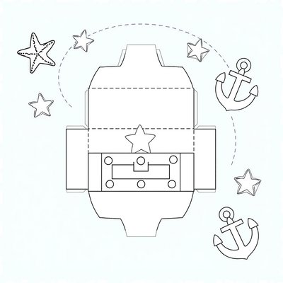 Szablon pudełka na skarby — do złożenia