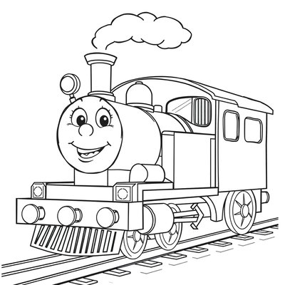 Kolorowanka: Pociąg i maszynista