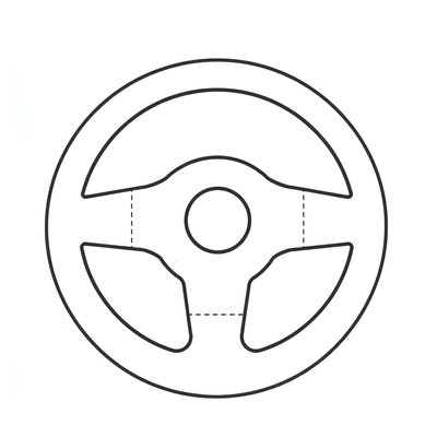 Szablon kartonowej kierownicy (okrągły)