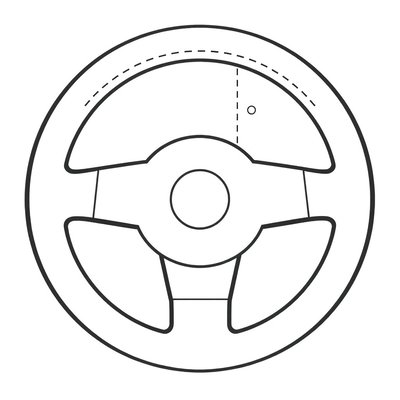 Szablon kartonowej kierownicy (okrągły)