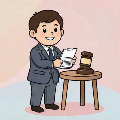 Flashcard: Osoba pomagająca z zasadami — prawnik