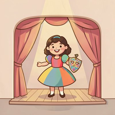 Duża ilustracja: Dom opery i śpiewaczka