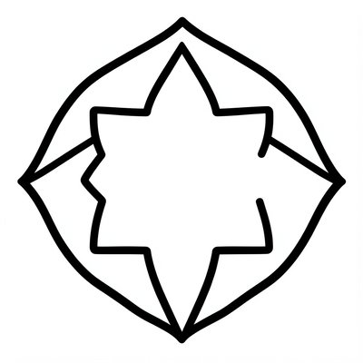 Kontur do kolorowania — prosty wzór geometryczny