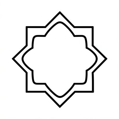 Kontur do kolorowania — prosty wzór geometryczny