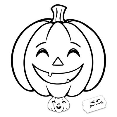 Szablon papierowej dyni do wycięcia