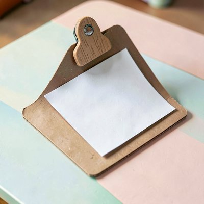 Tekturowy clipboard - rekwizyt