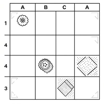 Szablon siatki 3x4 do wydruku