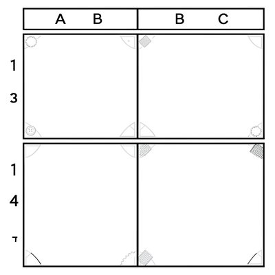 Szablon siatki 3x4 do wydruku