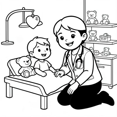 Kolorowanka: Anestezjolog i przyjazny szpital