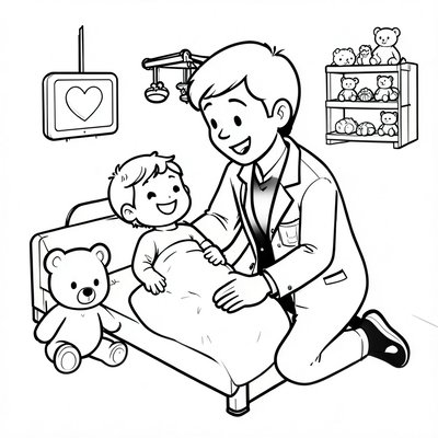 Kolorowanka: Anestezjolog i przyjazny szpital