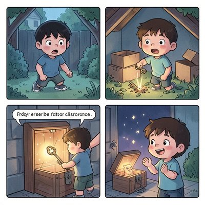 Zestaw opowieści 4 — Magiczne znalezisko (4 obrazki)