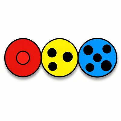 Szablon kolorowych mat 1-2-3