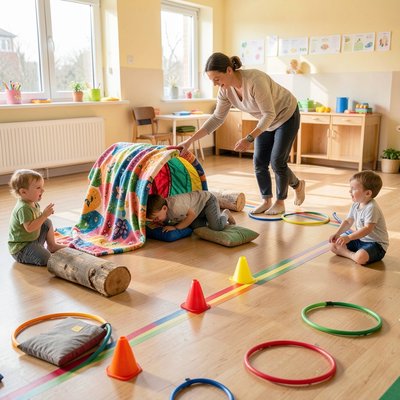 Tor przeszkód — aranżacja 'Ścieżka jeża'