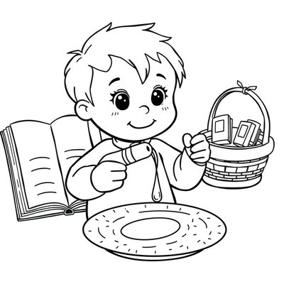 Kolorowanka: eksperyment z kroplą na papierze