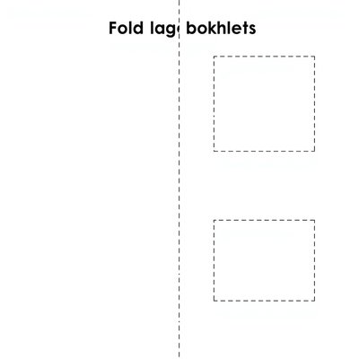 Szablon mini-książeczki A4 składanej na pół