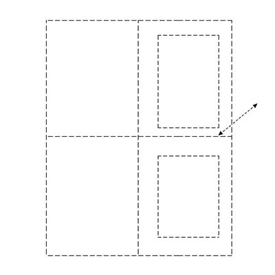 Szablon mini-książeczki A4 składanej na pół