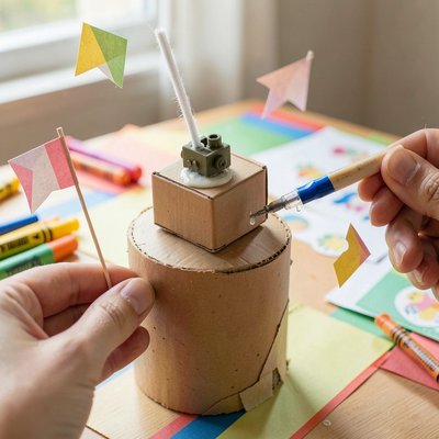 Krok 3: dodawanie wieżyczki i antenki