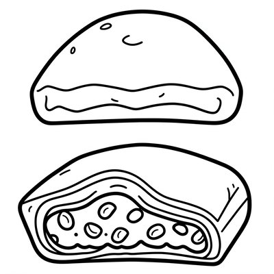 Kolorowanka — prosty obrazek baklawy