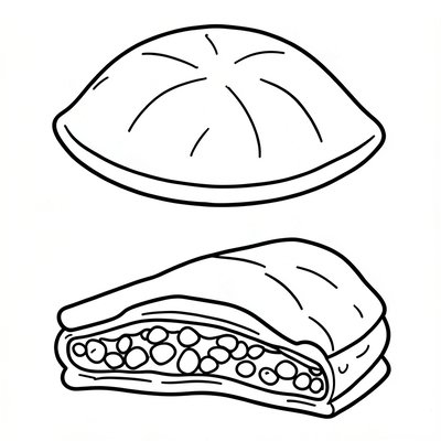 Kolorowanka — prosty obrazek baklawy
