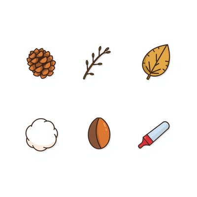 Ikony materiałów do etykiet