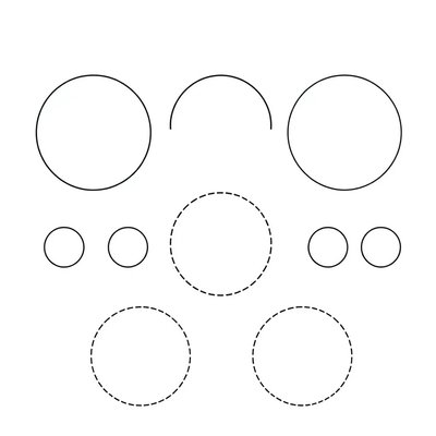 Szablon arkusza z kropkami