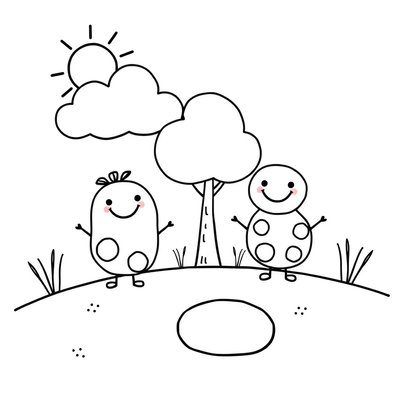 Kolorowanka: Kropka i przyjaciele