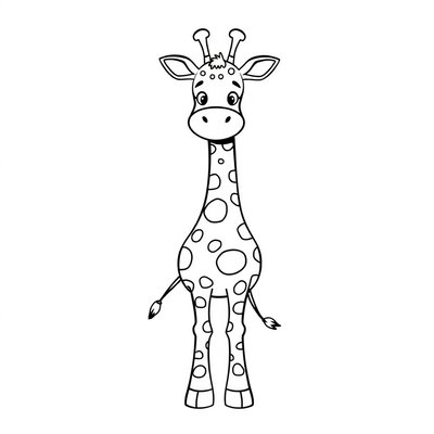 Kolorowanka — żyrafa