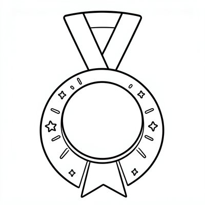 Kolorowanka: kontur medalu