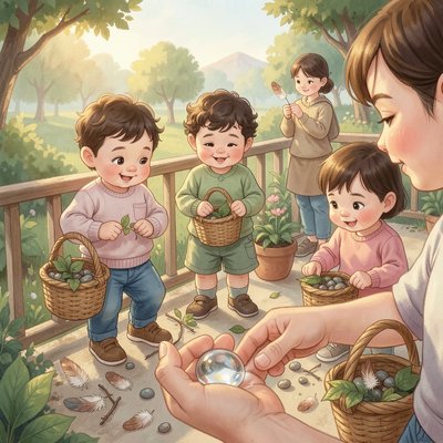 Ilustracja — przyrodnicze poszukiwania