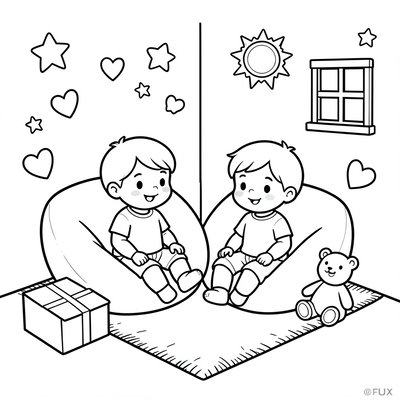 Strona do kolorowania: kącik ergonomiczny