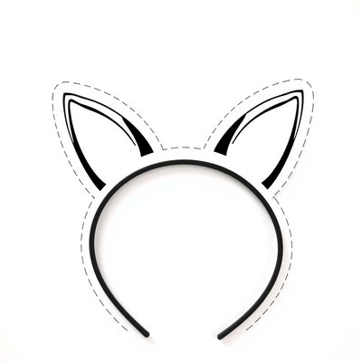 Szablon — opaska z kocimi uszkami